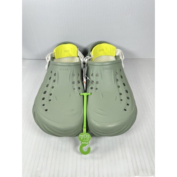 Size 11 Mens CROCS Echo Clog Moss Green Vert Mousse 207937-308 Slip On Shoes NEW - Picture 2 of 7